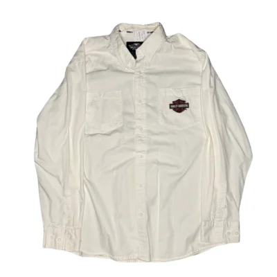 harley davidson button up long sleeve shirt