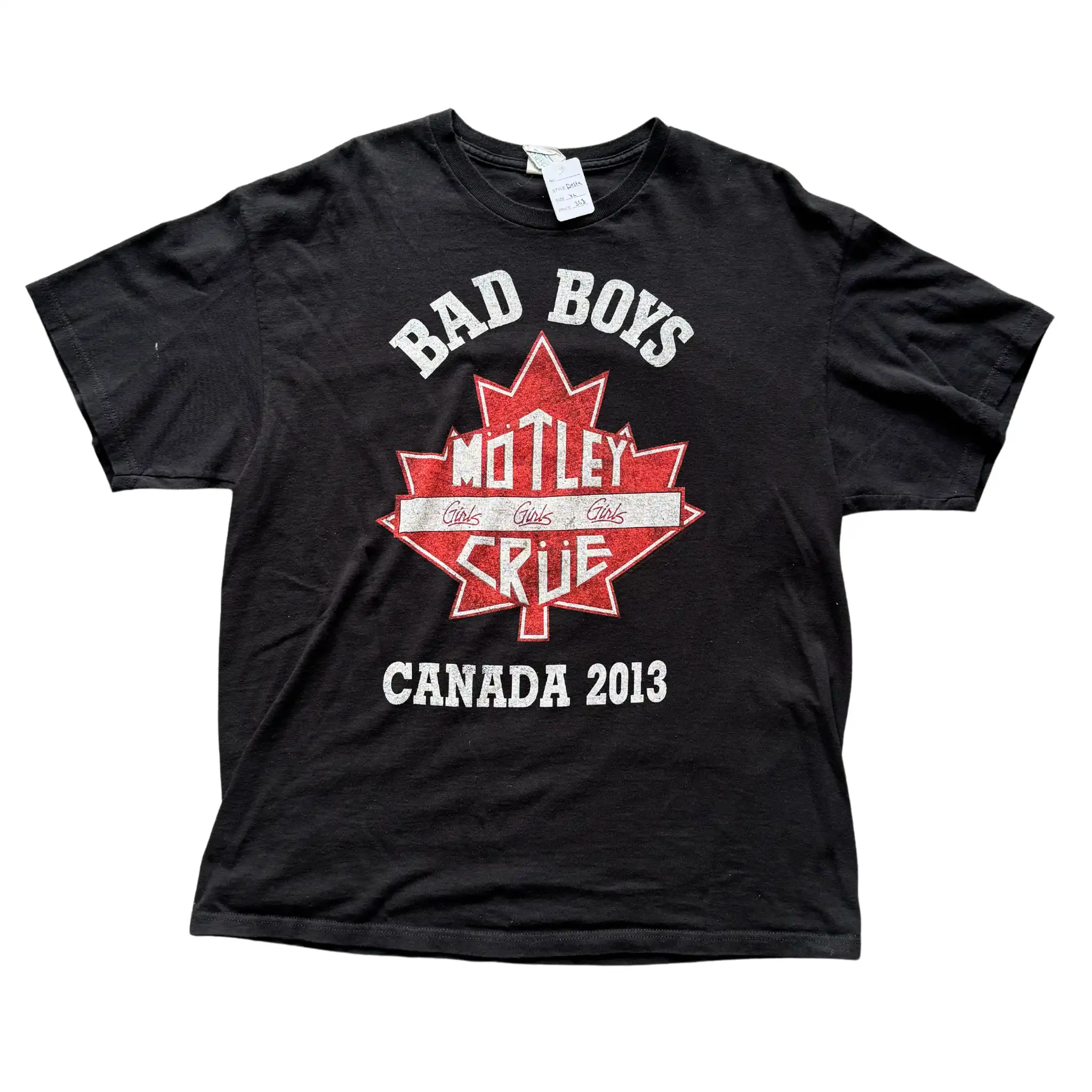 motley crew bad boys 2013 concert tee shirt