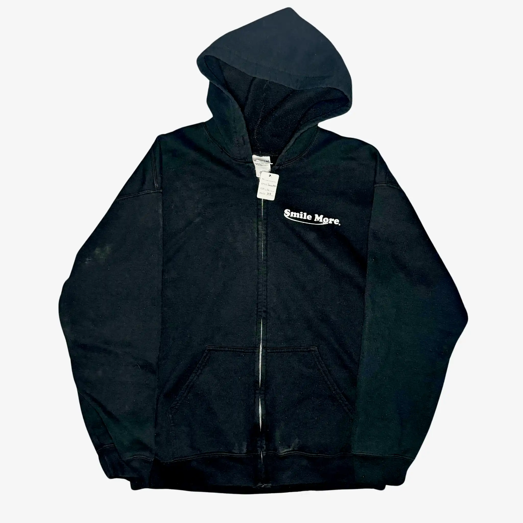 smile more zip up hoodie